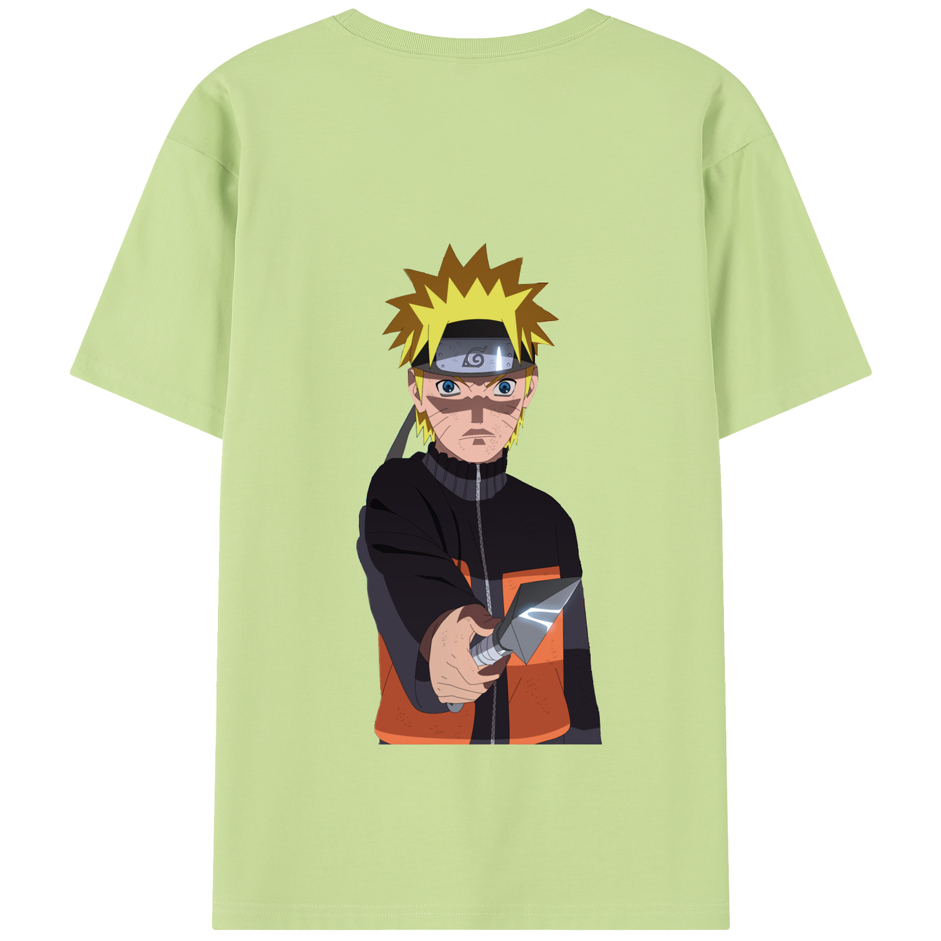 （画像用） NARUTO -ナルト- うずまき ナルト Uzumaki Naruto 綿100％半袖Tシャツ（背面プリント）